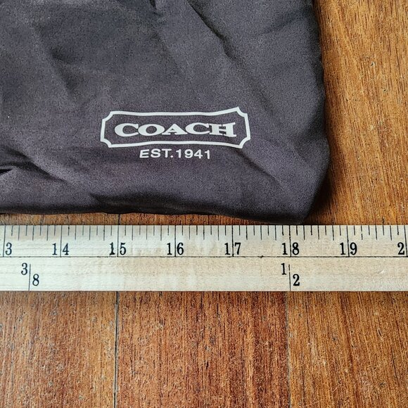 Coach Brown Silk Drawstring Dust Bag 15 x 19 - Picture 9 of 15
